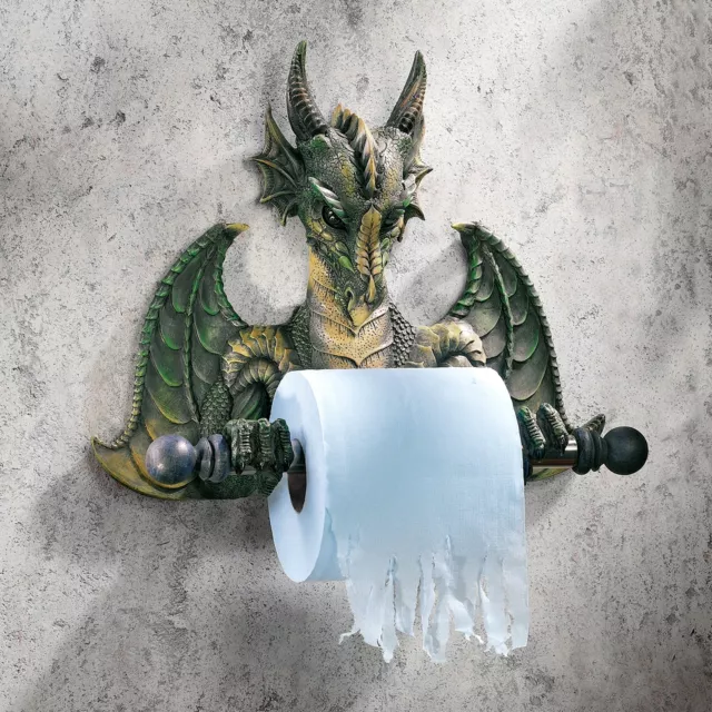 Design Toscano Bath Tissue Tyrant: Commode Dragon