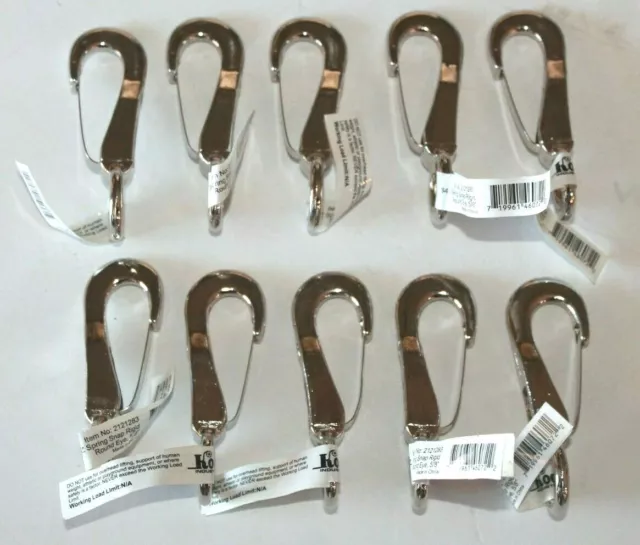 Lot of 10  Koch 341 Spring Snap Clip Hook Rigid Round Eye 5/8"  FREE SHIP