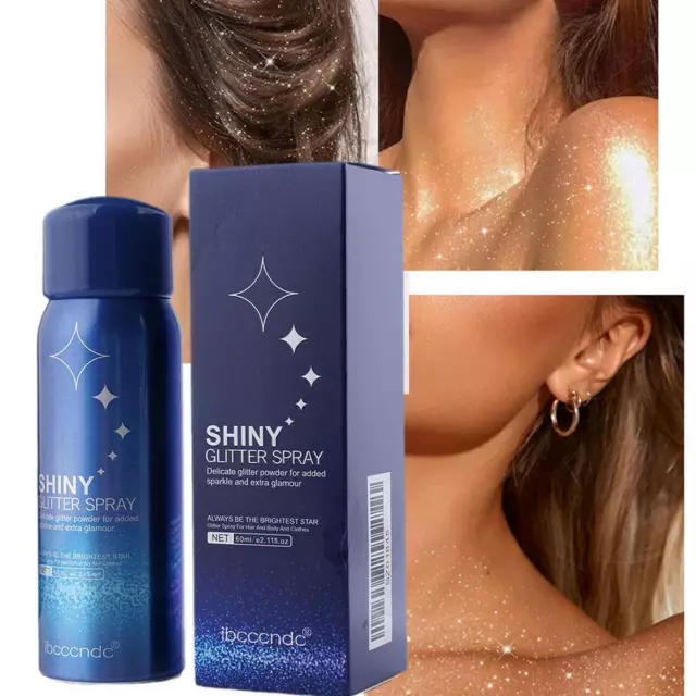 Hair Body Glitter Spray Nightclub Party Body Starry MakeupS 60ML Spray C29C