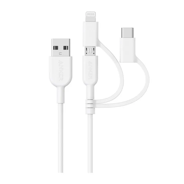 Anker PowerLine II 3-in-1 Cable - White