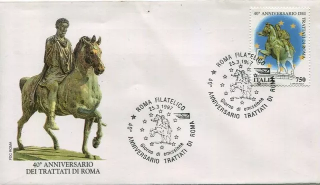 1997 ITALIA - FDC Roma - 40° ANNIVERSARIO DEI TRATTATI DI ROMA 