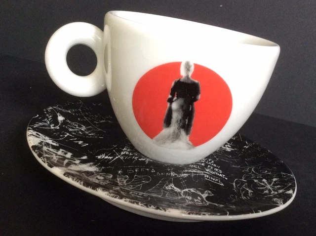 Lot De 2 Tasses à Expresso Illy Art Collection Par Stefan Sagmeister – Porcelaine, Design Artistique, 15 Ml, Micro-ondes
