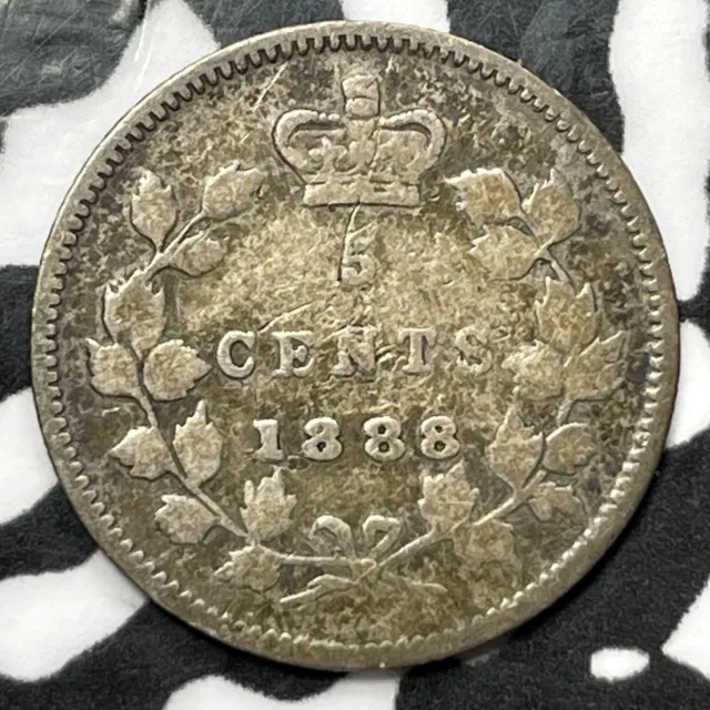 1888 Canada 5 Cents Lot#D2377 Silver!