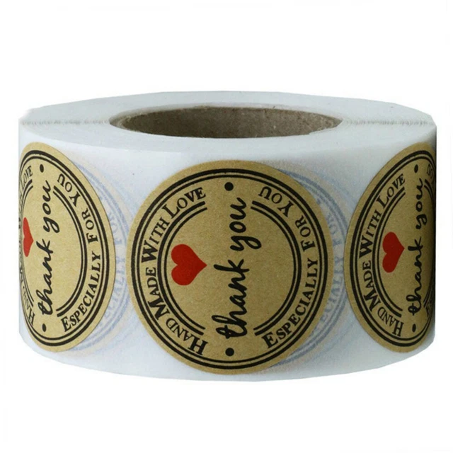 500pcscircle stickers /Roll Etiketten Hochzeit Abdichtung Aufkleber Danke Etiket