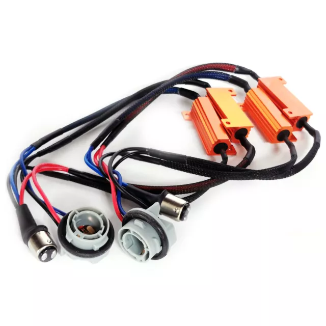 LED Resistor Kit 1157 Relay Harness Adapter Anti Flicker Error Decoder Canceller