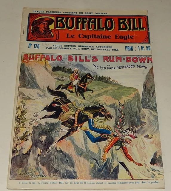 Fascicule BUFFALO BILL N°126 : Le Capitaine EAGLE Edition Originale Colonel CODY