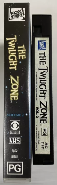 The Twilight Zone Vol 2 VHS Video Cassette Tape Clear Small Box PAL PG Horror 3