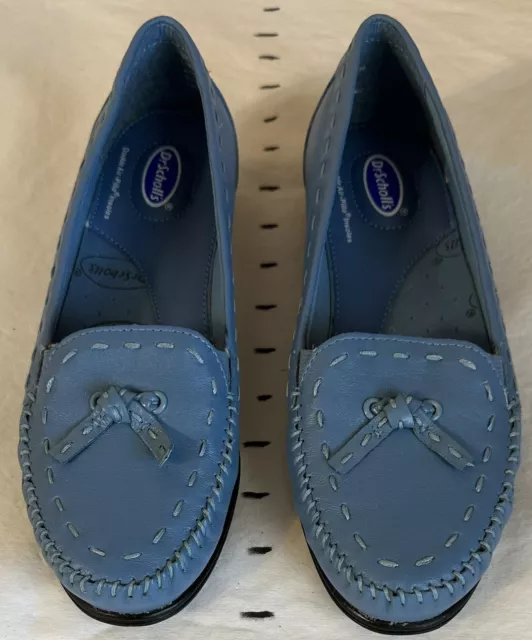 Mocasines Dr. Scholl's Mujer 8 M Azul Doble Aire Pillo Plantillas Zapatos Nuevo con Caja