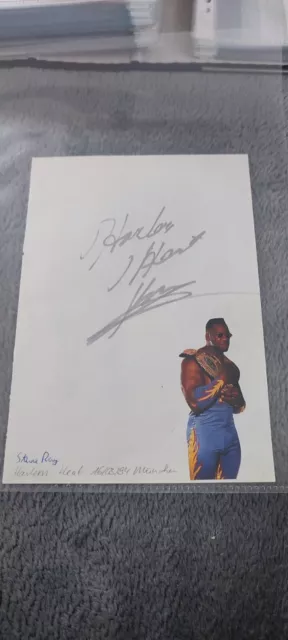 WWF WWE WCW Wrestling Original Handsigniert Autogramm Stevie Ray Harlem Heat 94