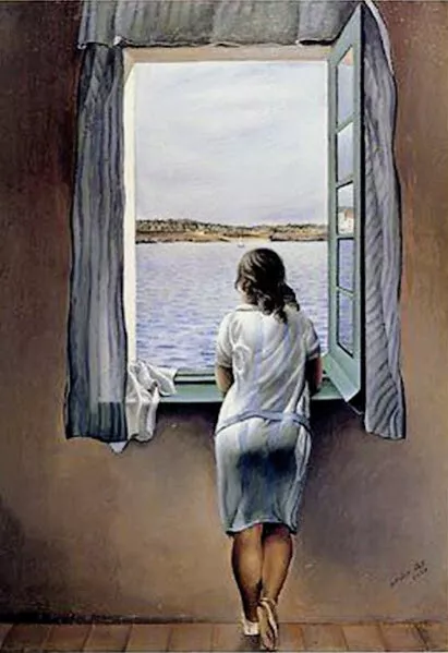 Salvador Dali: Frau am Fenster | Plakat, Poster, Kunstdruck 60x80 cm Salvador Dali: Frau am Fenster | Plakat, Poster, Kunstdruck 60x80 cm