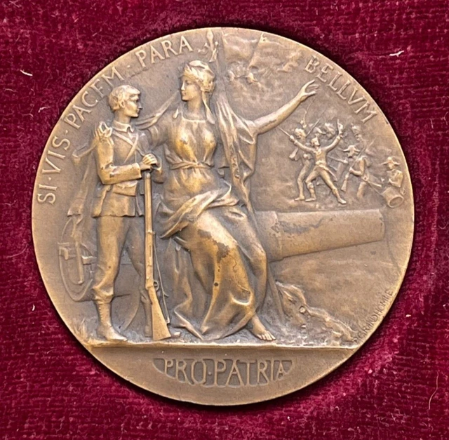 Médaille Militaire Bronze Ministère Guerre Préparation Militaire XXe Commémorative