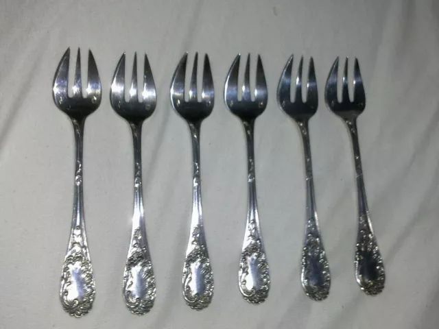 6 Fourchettes En Argent 925, (Minerve), No Cuillères
