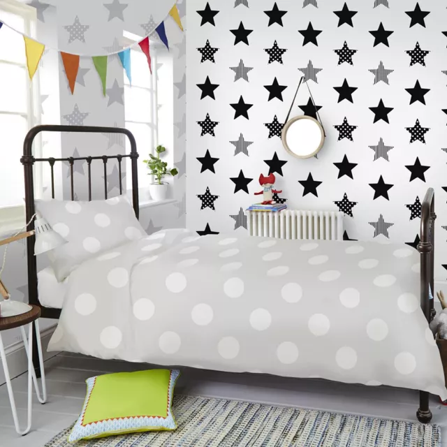 Superfresco Easy Superstar Star, Stripe and Dotty Black/White Print Paste the