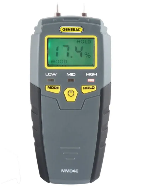 General Tools MMD4E Digital Moisture Meter, Water L