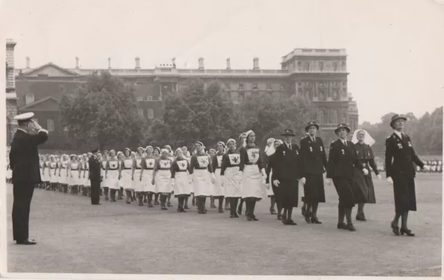 london england old postcard size photograph english red cross nurses & officers