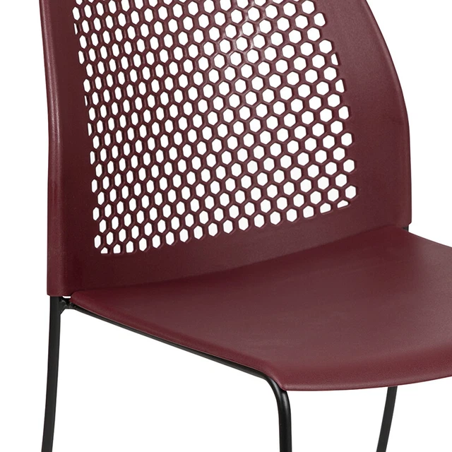 Flash Furniture HERCULES Series 661 lb. Capacity Burgundy Stack Chair with