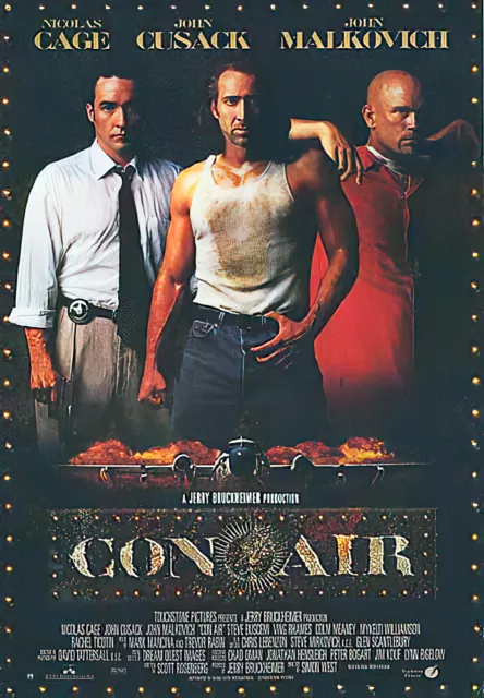 Con Air - Movie Poster / Print (Cage & Cusack & MalkoVIch) (Size: 27" X 39")
