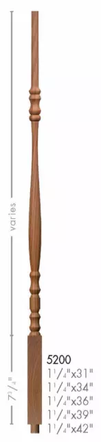 5200 31" Hampton Pin Top Baluster