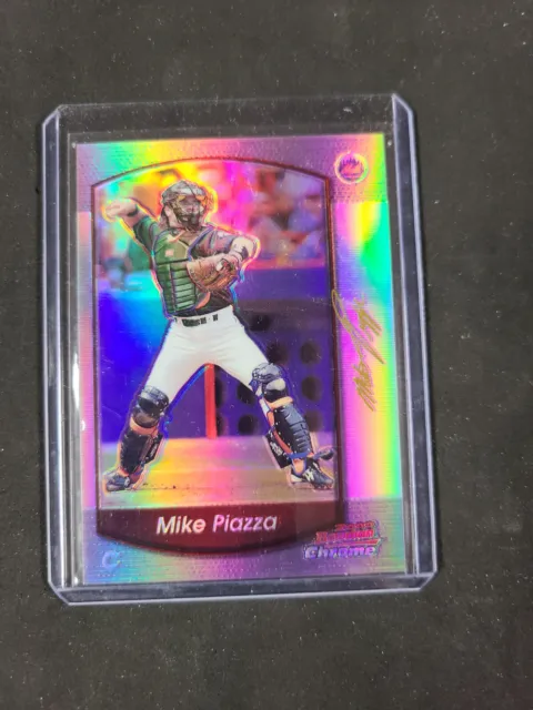 Mike Piazza - 2000 Bowman Chrome Refractor + 14 Cards