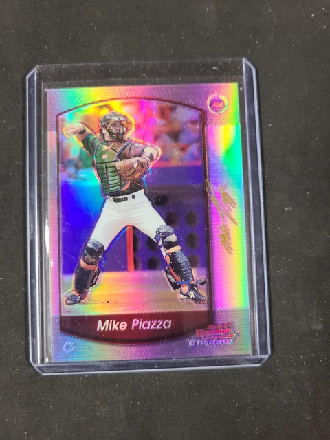 Mike Piazza - 2000 Bowman Chrome Refractor + 14 Cards