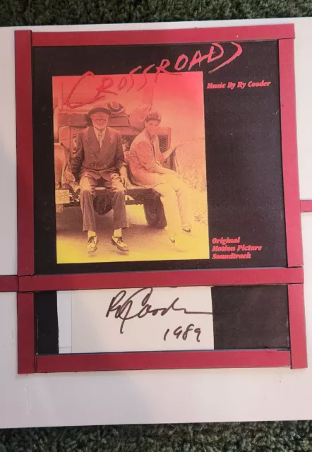 Ry Cooder - Autographed 3x5 Card Beautifully Matted, Ready for Framing