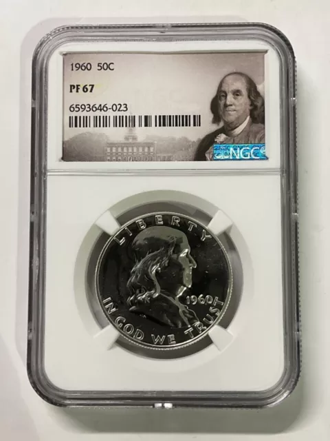 1960 Franklin Half Dollar  50C NGC PF 67