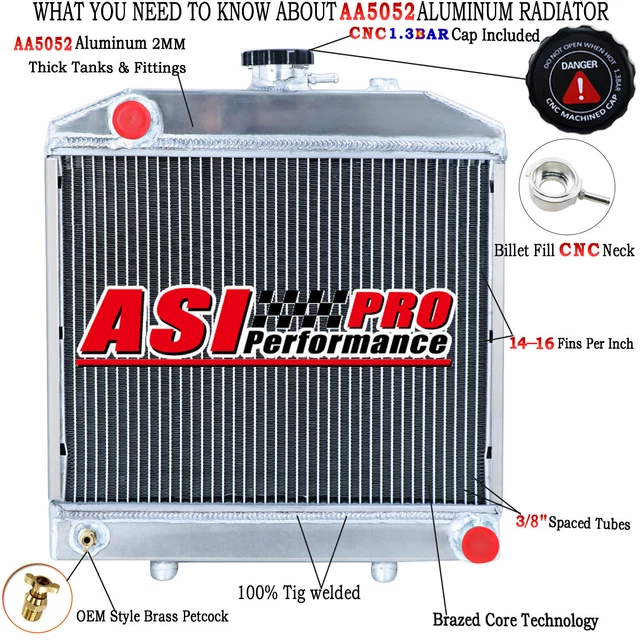ASI Tractor Radiator For Ford New Holland 1000 1500 1600 1700 SBA310100031