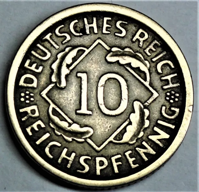 Weimarer Republik 10 Reichspfennig 1925 A - Ähren - vorzüglich-plus / xf-plus