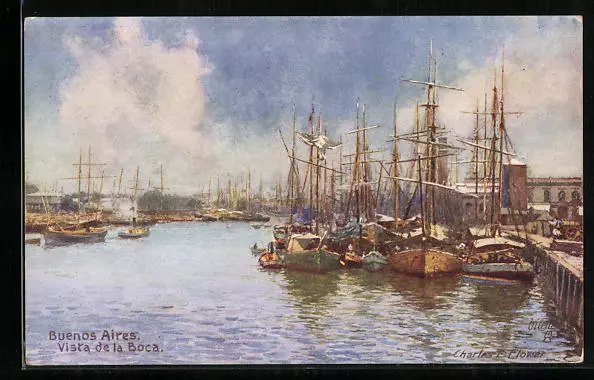 Künstler-AK Charles F. Flower: Buenos Aires, Vista de la Boca