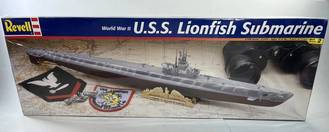 REVELL WWII U.S.S. Lionfish Navy Submarine 1:180 Scale Model Kit 2004 ...