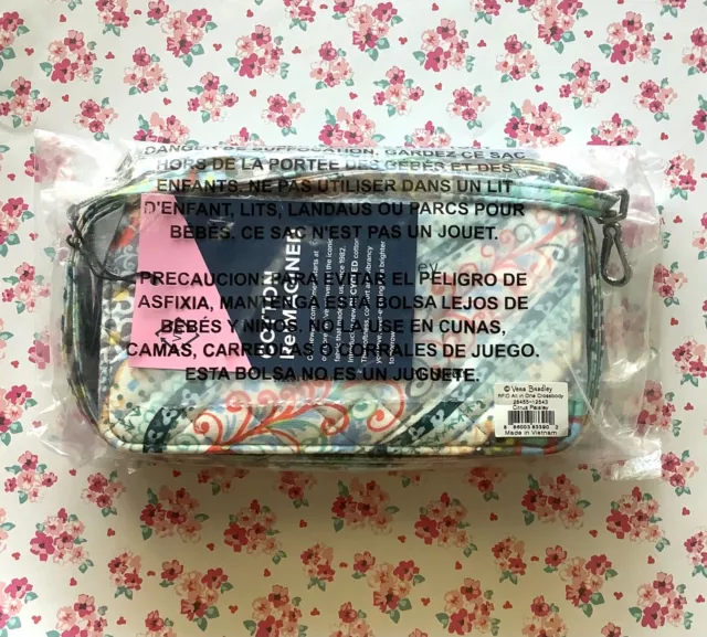 NWT Vera Bradley RFID All in One Crossbody Bag Wristlet Wallet Citrus Paisley