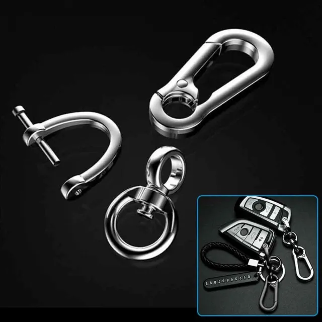 1pcs Silver Men Creative Metal Key Chain Ring Keyfob Car Keyring Keychain Holder