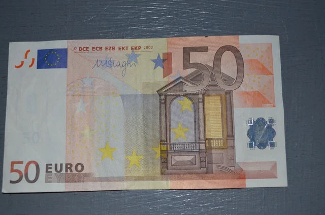 BILLET DE 50 euros 2002 Signé Mario DRAGHI série X EUR 200,00 - PicClick FR