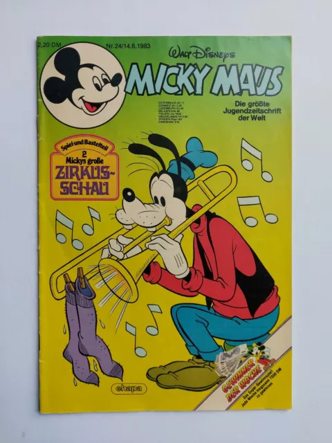 Ehapa - Micky Maus Nr. 24 / 14.6.1983 / Top Zustand / Z1- (mit Beilage)