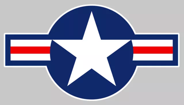 STICKER ETOILE AMERICAINE USA NAVY USAF AUTOCOLLANT 12X6,5cm UA010