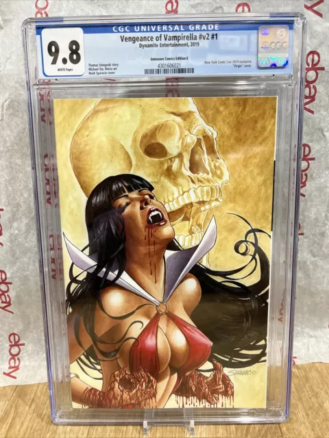 VENGEANCE OF VAMPIRELLA #1 SPARACIO NYCC 2019 VIRGIN VARIANT DYNAMITE Cgc 9.8