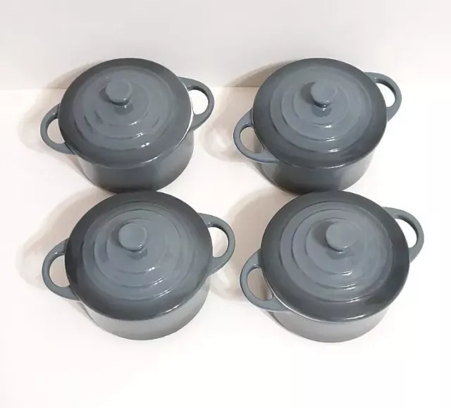 https://www.picclickimg.com/cHYAAOSwhV1kXwdQ/4-Ceramic-Cocottes-W-Lids-Bel-Fer-Gray.webp