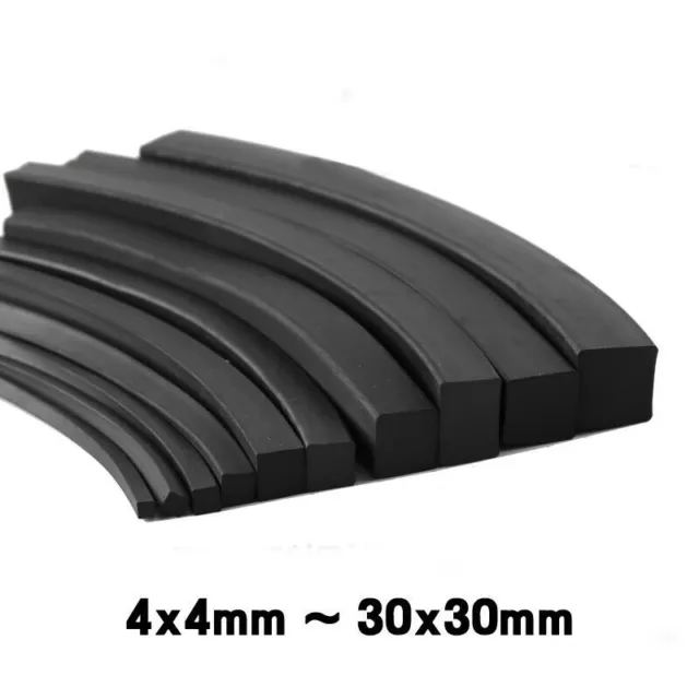 Solid NBR Nitrile Rubber Seal Strip Square Section 4x4mm~30x30mm Oil Heat Resist