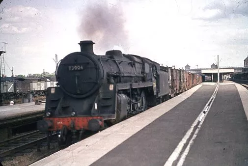 Original colour slide of 73004 BR Standard steam loco
