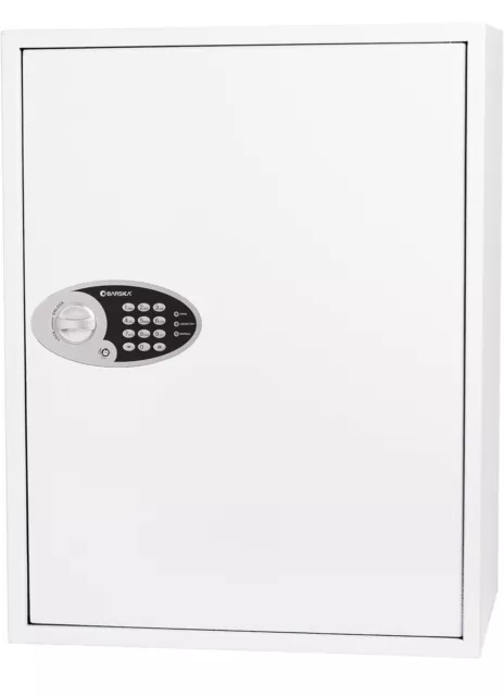 New Open Box Barska 144 Wall Digital Keypad Cabinet Key Safe, White