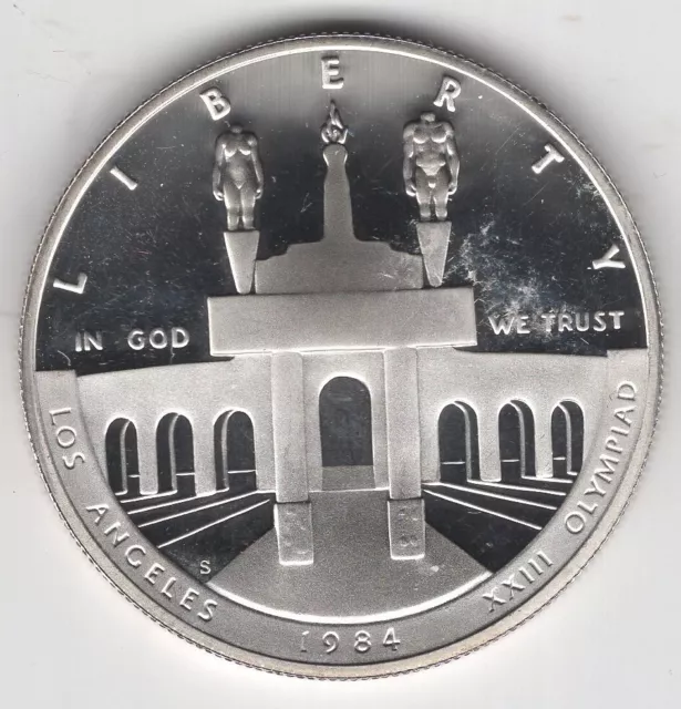 USA - Dollar 1984 S Silber - Olympische Spiele Los Angeles - offene PP