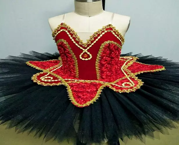 New Red Ballet Skirt Professional Classical Pancake Tutu Costumes Performance