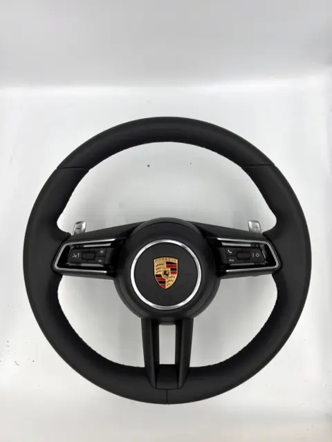 PORSCHE MACAN PANAMERA 992 steering wheel BLACK leather OEM