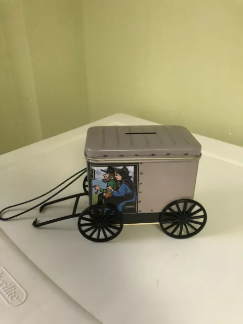 Pennsylvania Dutch Candies Horse & Buggy Tin Coin Bank Used (Buggy Only)