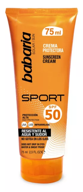 Babaria Deporte Facial Protección SPF 50 Filtro Solar 75ml