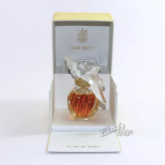 L'AIR DU TEMPS Perfume Box Nina Ricci 4” Lalique Double Doves Sealed ...