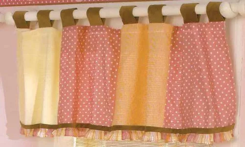 CoCalo Tropical Punch Window Valance Polka Dot Gingham Plaid Stripe Pink Orange