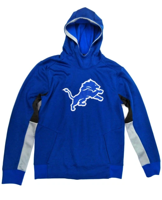 Detroit Lions Youth Fan Gear Prime Pullover Hoodie Blue Gray - Large