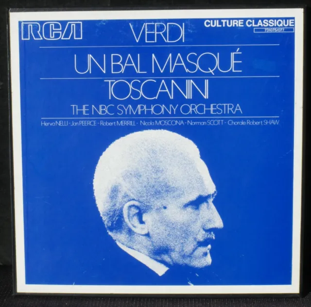 Verdi Un bal masqué Toscanini mono 3 x LP & BX NM Cleaned by Clearaudio machine