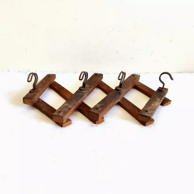 1930s Vintage Handcrafted Old Foldable Wooden Hanger Decorative Collectible W94